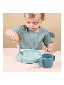 Done By Deer 3er-Set: Besteck "Deer Friends" In Hellblau -Babyprodukte done by deer 3er set besteck deer friends in hellblau 3