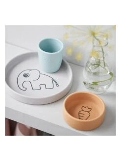 Done By Deer 3tlg. Essgeschirr "Elphee" In Hellblau/ Grau/ Senf -Babyprodukte done by deer 3tlg essgeschirr elphee in hellblau grau senf 3