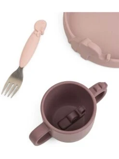 Done By Deer 3tlg. Esslern-Set "Deer Friends" In Rosa -Babyprodukte done by deer 3tlg esslern set deer friends in rosa 1