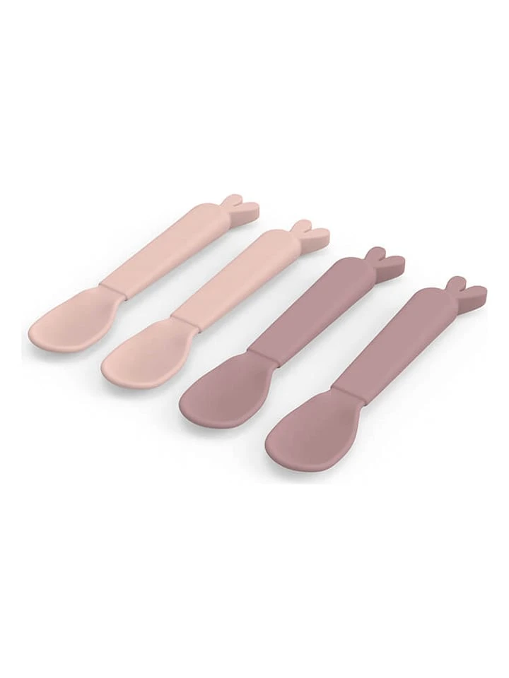 Done By Deer 4er-Set: Esslernlöffel "Lalee" In Rosa - (L)13 Cm 4 Done By Deer 4er-Set: Esslernlöffel "Lalee" In Rosa - (L)13 Cm – Bild 2