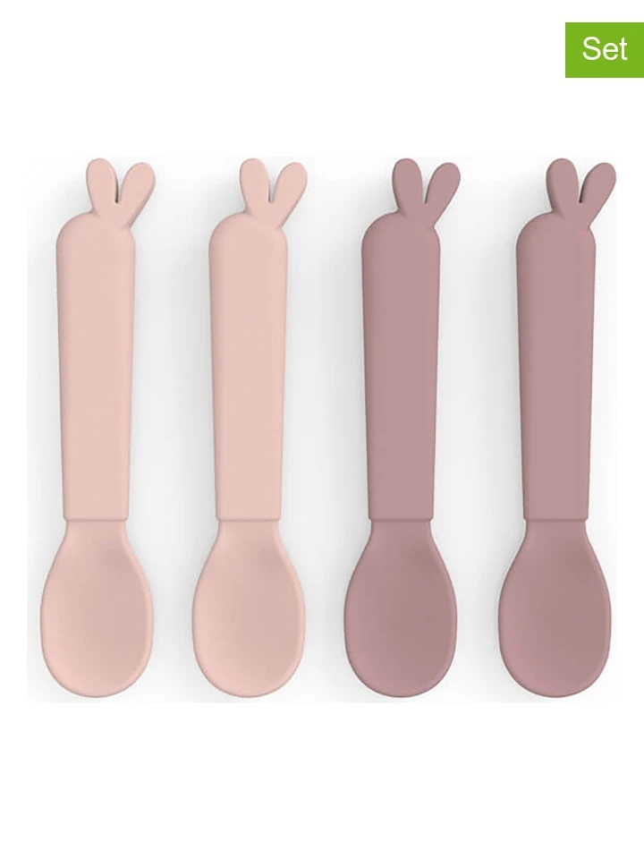 Done By Deer 4er-Set: Esslernlöffel "Lalee" In Rosa - (L)13 Cm 3 Done By Deer 4er-Set: Esslernlöffel "Lalee" In Rosa - (L)13 Cm