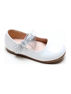 Spangenballerinas In Weiß