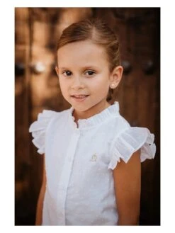 Bluse "Plumeti" In Weiß -Babyprodukte el caballo bluse plumeti in weiss 2