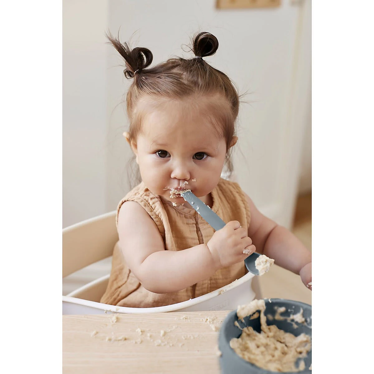 Baby Silikonlöffel 2 Stk, Harmony Green 5 Baby Silikonlöffel 2 Stk, Harmony Green – Bild 3