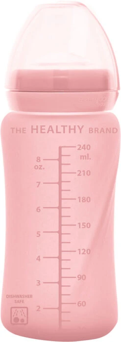 Straw Bottle Healhty Rosa Pink, Glas, 150 Ml