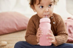 Straw Bottle Healhty Rosa Pink, Glas, 150 Ml -Babyprodukte everyday baby straw bottle healhty rosa pink glas 150 ml 5