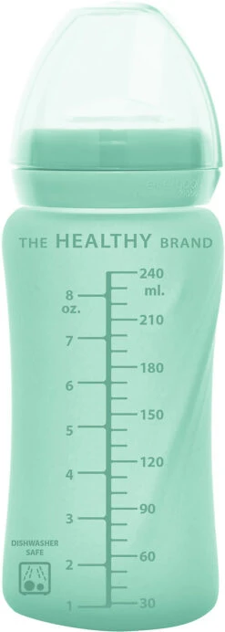 Straw Bottle Healthy Mint Green, Glas, 150 Ml