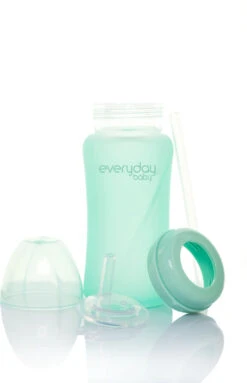 Straw Bottle Healthy Mint Green, Glas, 150 Ml -Babyprodukte everyday baby straw bottle healthy mint green glas 150 ml 7