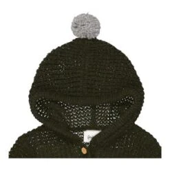 Strickjacke Mit Kapuze In Grau -Babyprodukte feetje strickjacke mit kapuze in grau 2