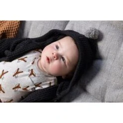 Strickjacke Mit Kapuze In Grau -Babyprodukte feetje strickjacke mit kapuze in grau 3