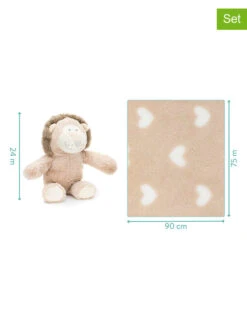Fillikid 2tlg. Set: Kuscheltier Und Decke "Löwe" - Ab Geburt
