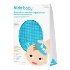 Massage- Und Badebürste In Blau -Babyprodukte frida baby massage und badeburste in blau 4
