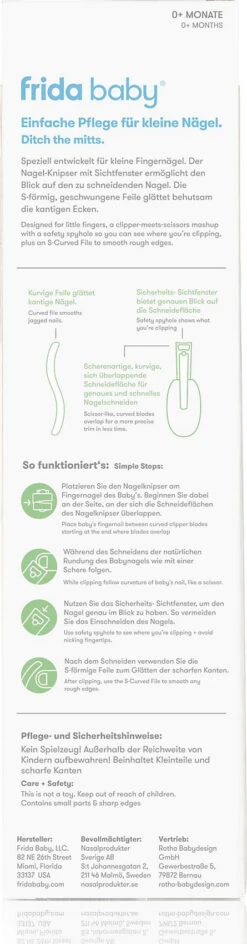 Nagelpflegeset In Ergonomischer Form -Babyprodukte frida baby nagelpflegeset in ergonomischer form 2