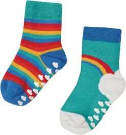 Frugi Baby Socken GRIPPY, Doppelpack, Organic Cotton