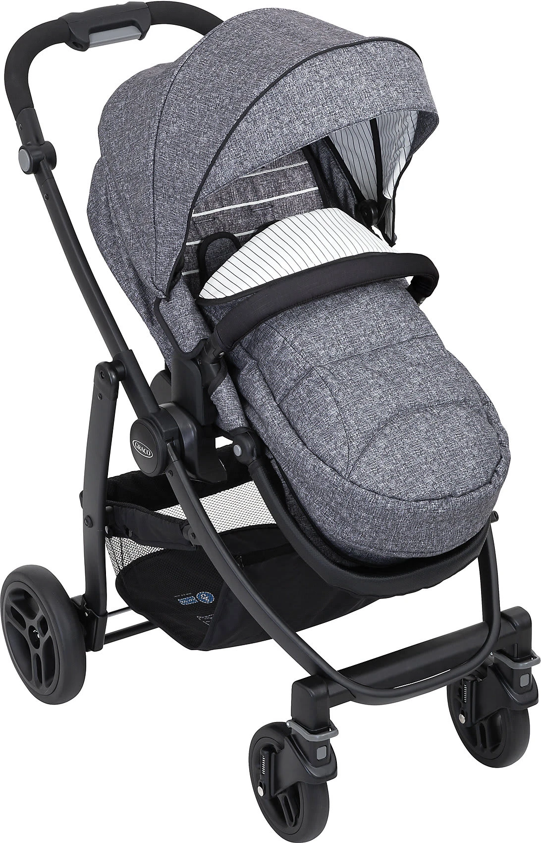 Graco Kombi Kinderwagen Evo Trio Inkl. Babyschale SnugEssentials I-Size, Suits Me 6 Graco Kombi Kinderwagen Evo Trio Inkl. Babyschale SnugEssentials I-Size, Suits Me – Bild 4