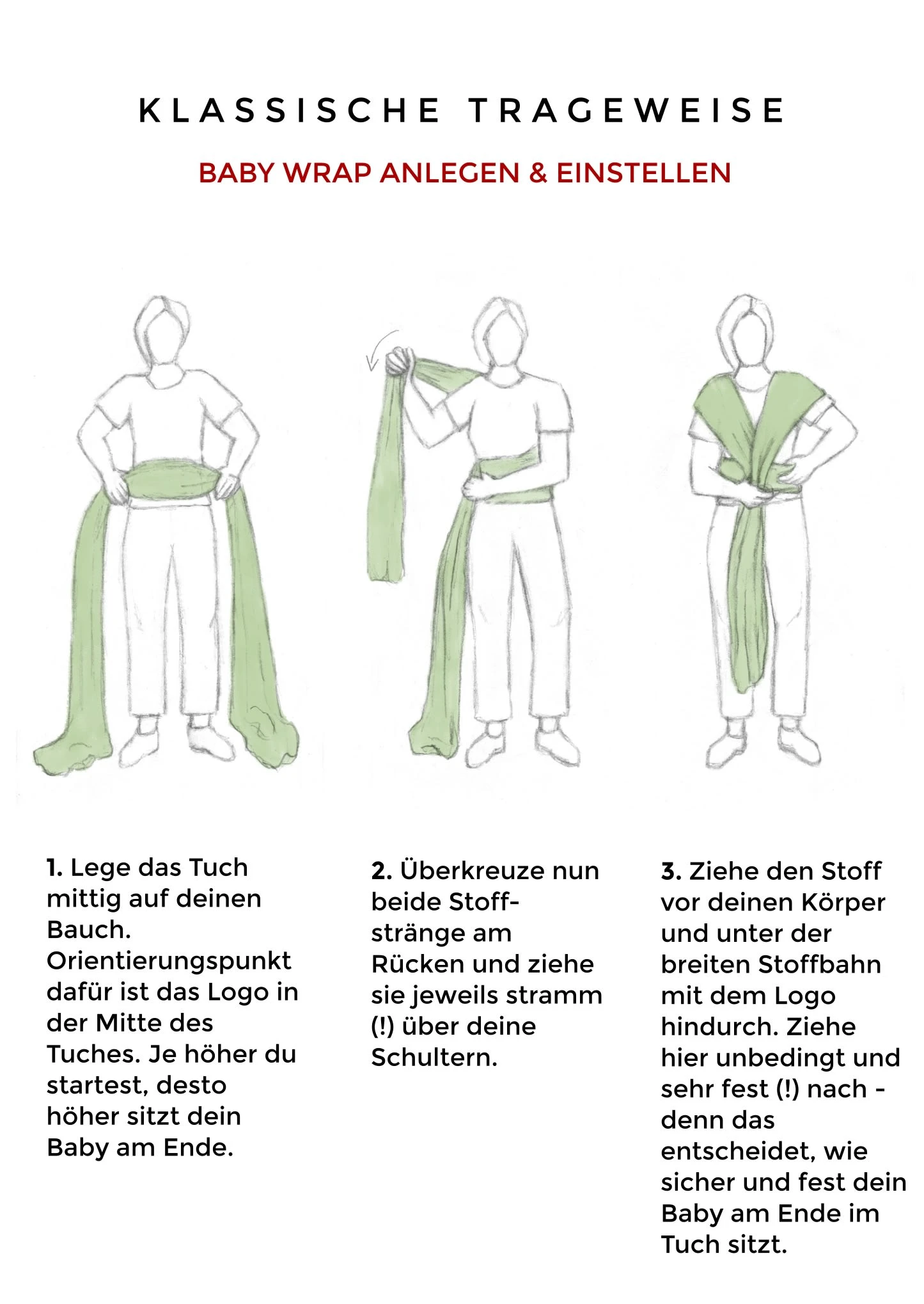 Baby Wrap "MARINE" In Dunkelblau 5 Baby Wrap "MARINE" In Dunkelblau – Bild 3