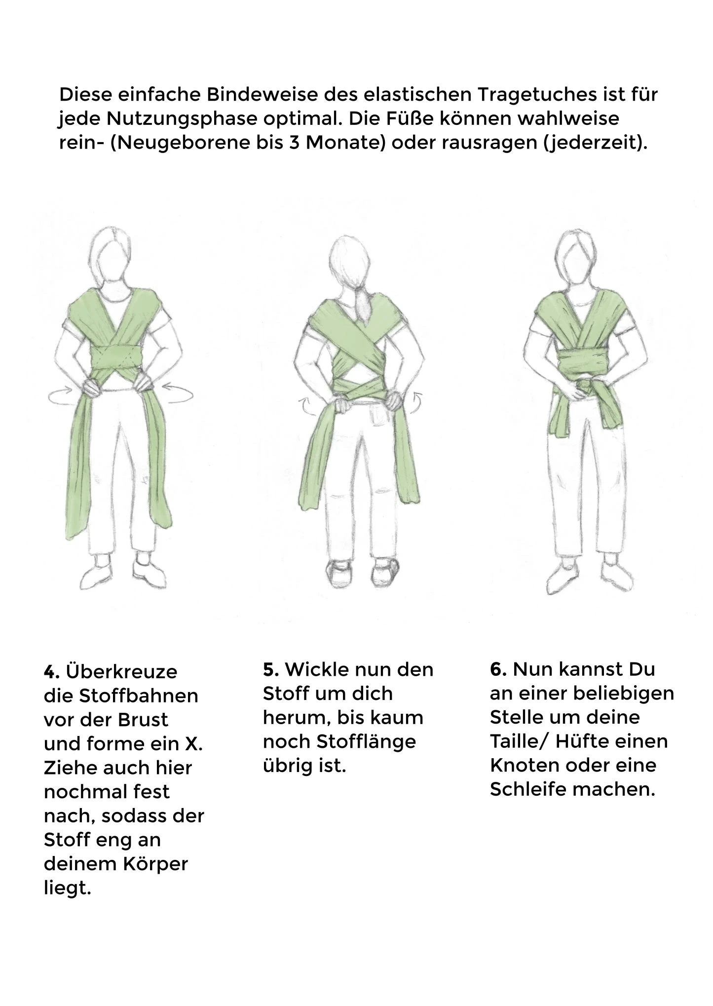 Baby Wrap "MARINE" In Dunkelblau 6 Baby Wrap "MARINE" In Dunkelblau – Bild 4