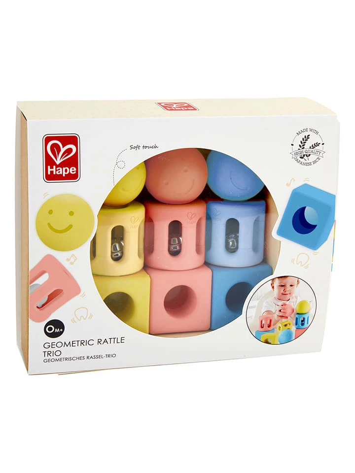 Hape 9tlg. Rassel "Geometrisches Trio" - Ab Geburt 4 Hape 9tlg. Rassel "Geometrisches Trio" - Ab Geburt – Bild 2
