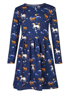 Kleid In Dunkelblau/ Bunt -Babyprodukte happy girls by eisend kleid in dunkelblau bunt 1