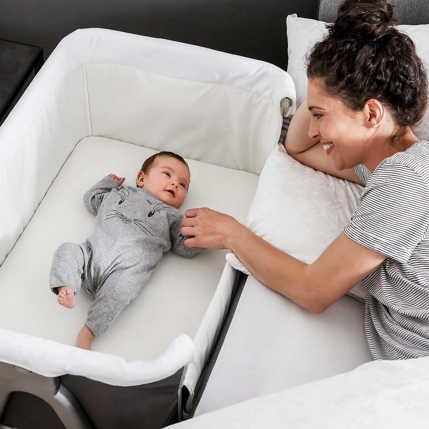 HAUCK Beistellbett Face To Me Für Boxspringbetten, Grey 4 HAUCK Beistellbett Face To Me Für Boxspringbetten, Grey – Bild 2