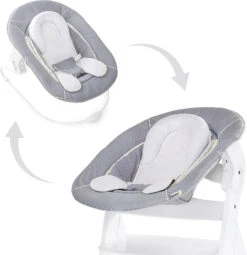HAUCK Bouncer 2in1 Für Hochstuhl Alpha+ Und Beta+ Newborn Set, Stretch Grey -Babyprodukte hauck bouncer 2in1 fur hochstuhl alpha und beta newborn set stretch grey 5