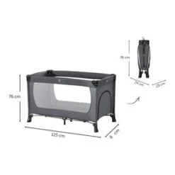 HAUCK Reisebett Dream´n Play Plus In Grau -Babyprodukte hauck reisebett dream n play plus in grau 7