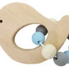 Greifrassel "Vogel" In Natur/Blau -Babyprodukte hess holzspielzeug greifrassel vogel in natur blau