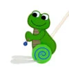 Schiebetier "Frosch" In Bunt -Babyprodukte hess holzspielzeug schiebetier frosch in bunt