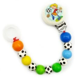 Schnullerkette "Fußball-Junge" In Bunt