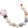 Schnullerkette In Natur/Rosa -Babyprodukte hess holzspielzeug schnullerkette in natur rosa