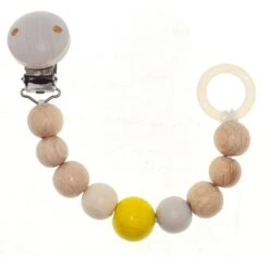 Schnullerkette "nature/gelb"