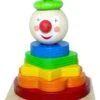 Stapelturm "Clown" In Bunt -Babyprodukte hess holzspielzeug stapelturm clown in bunt