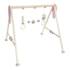 Spieltrapez Bär Aus Holz Höhenverstellbar In Rosa