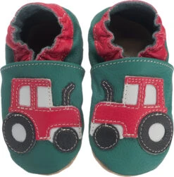 Krabbelschuhe 'Traktor'