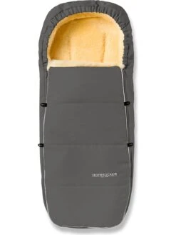 Lammfell-Fußsack "Alaska" In Grau - (L)95 X (B)35 Cm