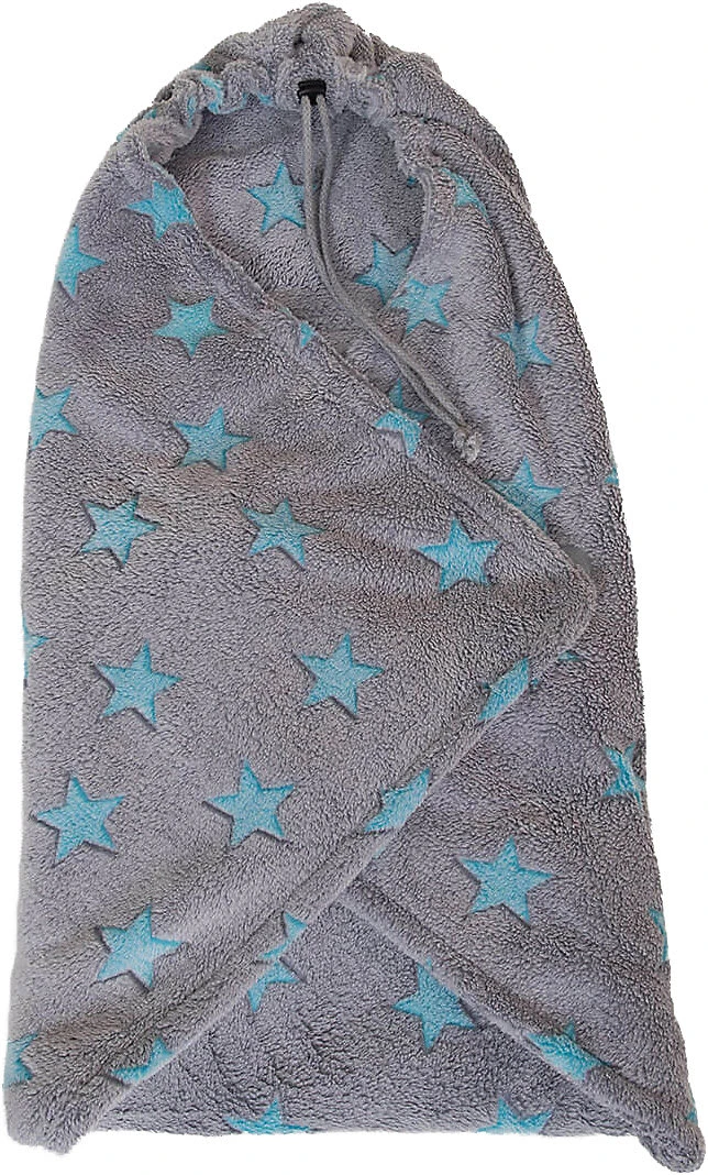 Einschlagdecke, Fleece, Sterne, Grau/türkis, 80 X 80 Cm 3 Einschlagdecke, Fleece, Sterne, Grau/türkis, 80 X 80 Cm