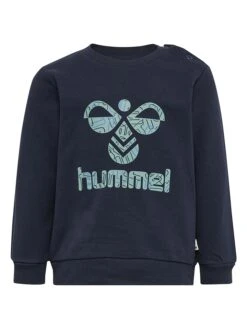 Hummel Sweatshirt "Lime" In Dunkelblau