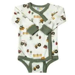 Joha Bio-Bambus Wickelbody Langarm In Green