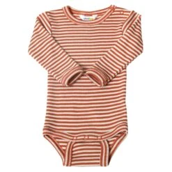 Joha Body Langarm Wolle/Seide In Red Stripe
