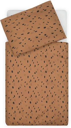 Jollein Bettwäsche, 100 X 140 + 40 X 60 Cm, Spot Caramel