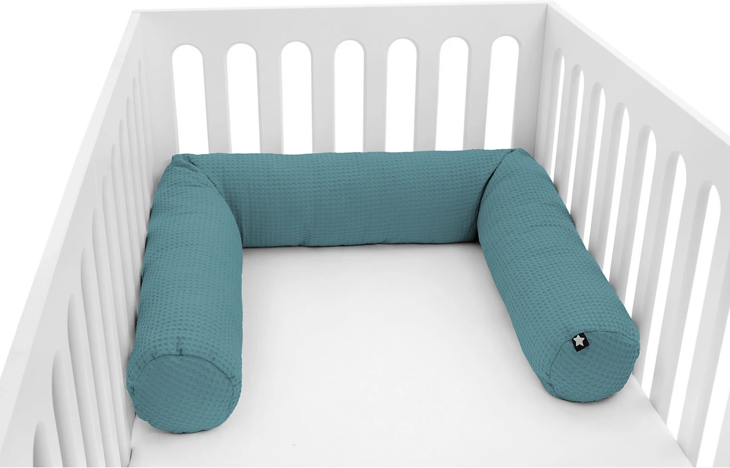 Nestchenschlange Waffelpiqué, Greenery, 180 Cm 3 Nestchenschlange Waffelpiqué, Greenery, 180 Cm