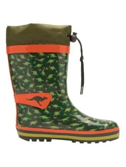 KangaRoos Gummistiefel In Khaki/ Orange -Babyprodukte kangaroos gummistiefel in khaki orange 2