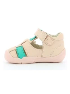 Kickers Leder-Halbsandalen "Wasabou" In Beige -Babyprodukte kickers leder halbsandalen wasabou in beige 1