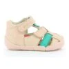Kickers Leder-Halbsandalen "Wasabou" In Beige