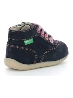 Kickers Leder-Sneakers "Bonzip-2" In Dunkelblau -Babyprodukte kickers leder sneakers bonzip 2 in dunkelblau 1