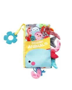 Baby Stoffbuch Beißring In Blau