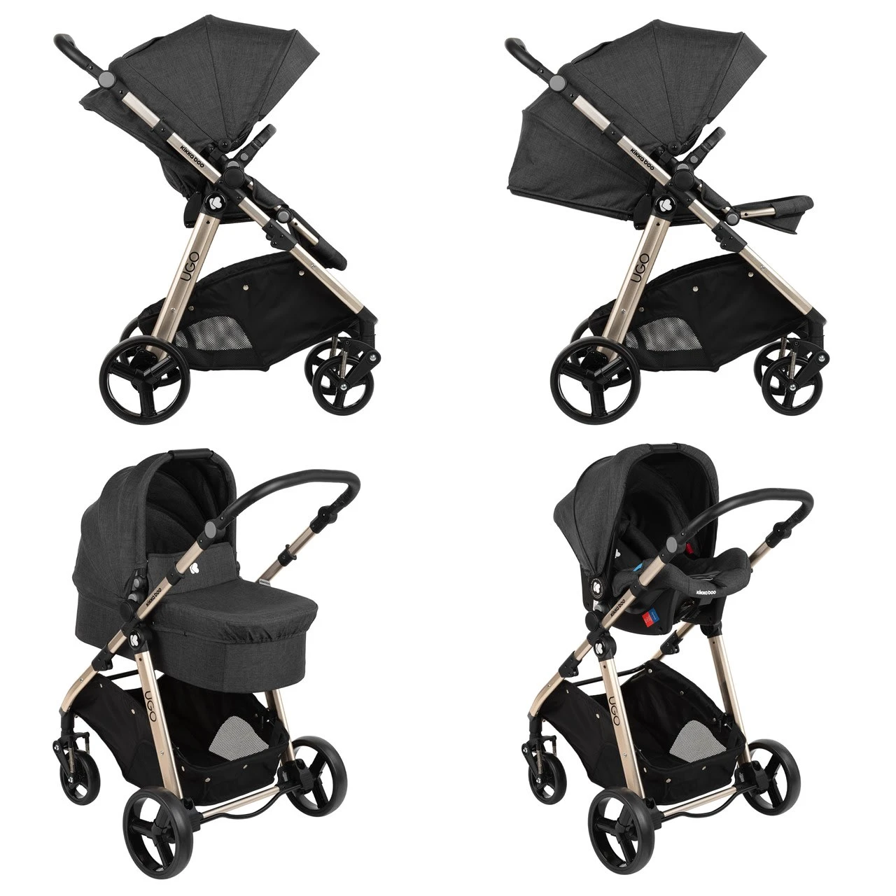 Kinderwagen 3 In 1 Ugo In Schwarz 6 Kinderwagen 3 In 1 Ugo In Schwarz – Bild 4