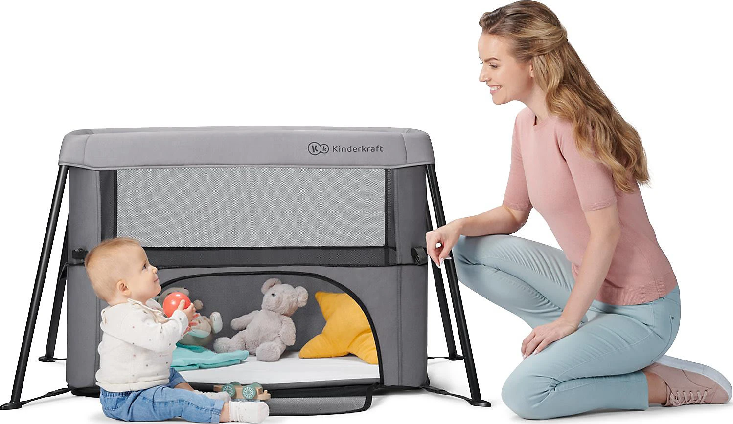 Kinderkraft Kinderbett 2 In 1 MOVI, Braun 5 Kinderkraft Kinderbett 2 In 1 MOVI, Braun – Bild 3