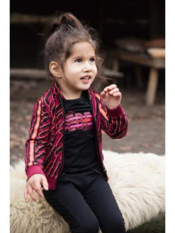 Cardigan In Rot/ Schwarz/ Orange -Babyprodukte koko noko cardigan in rot schwarz orange 2