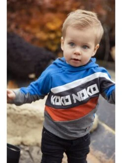 Hoodie In Blau/ Grau -Babyprodukte koko noko hoodie in blau grau 2